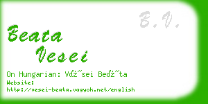 beata vesei business card